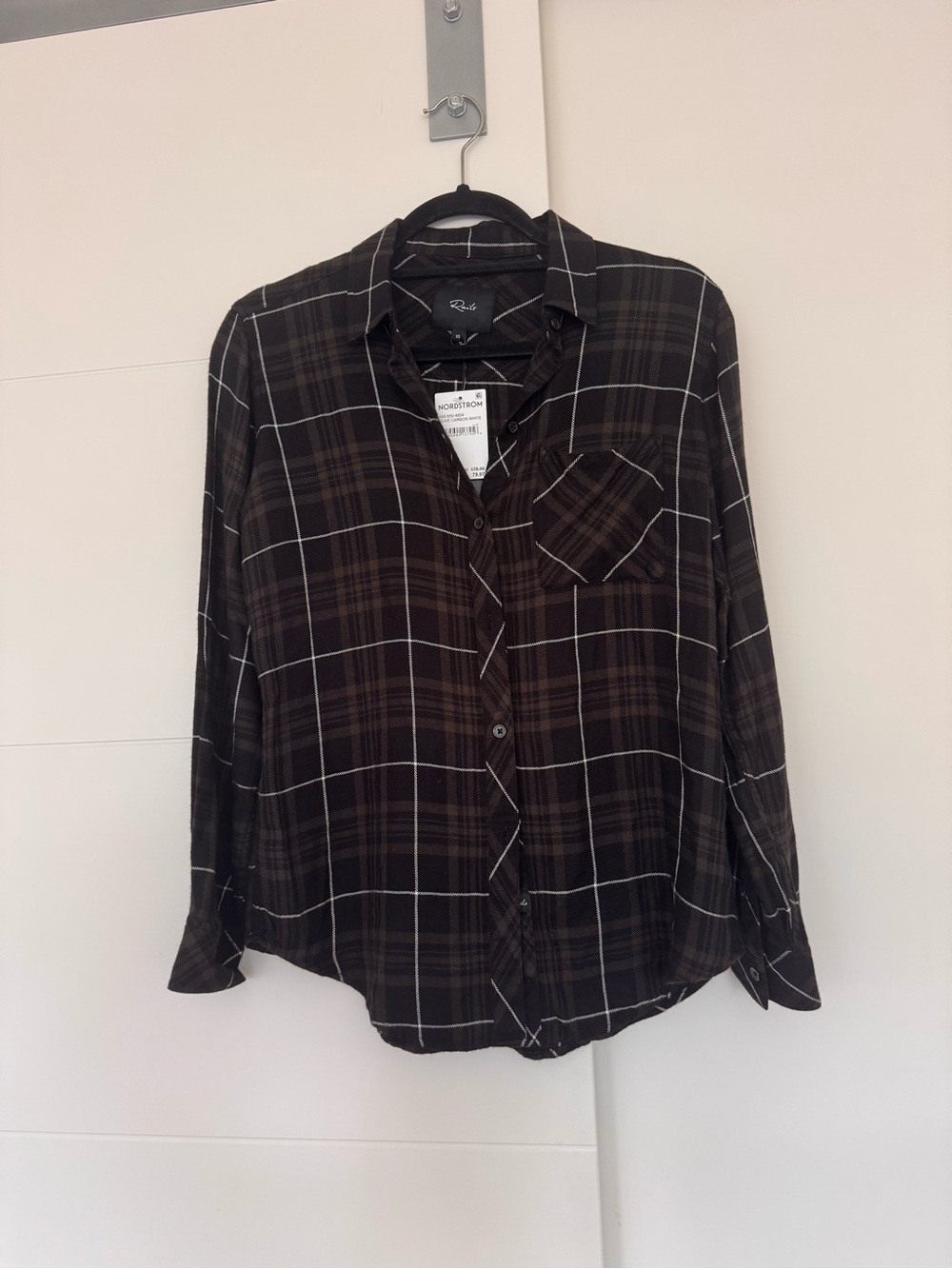 Rails Women’s Black Plaid Button-Up Shirt